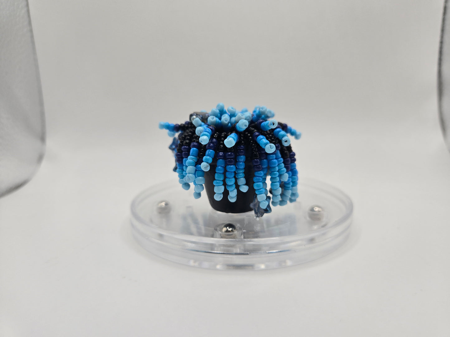Moody Blue - miniature beaded plant