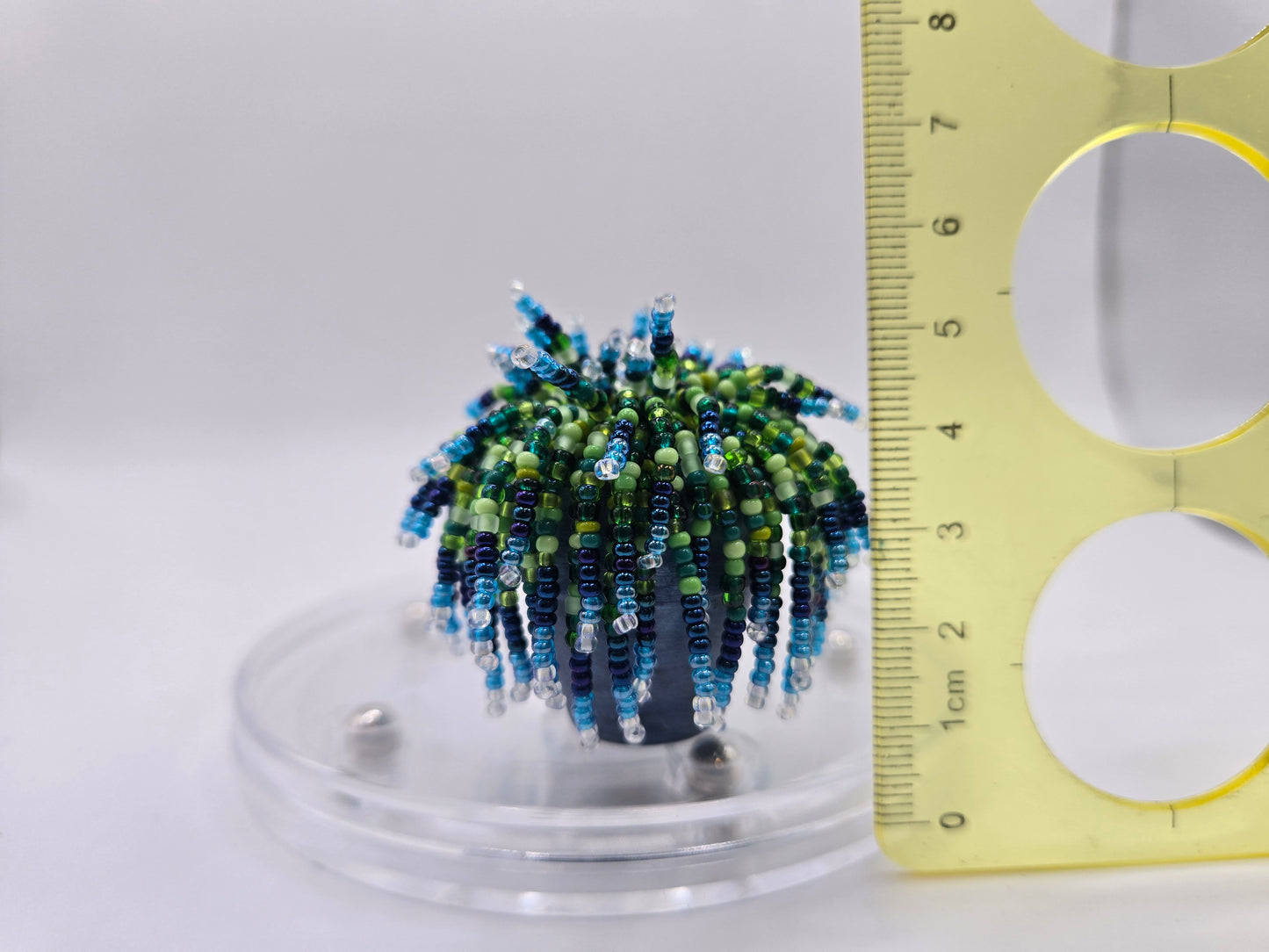 Paisley- Blue Miniature beaded plant