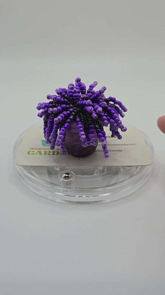 Violet- Purple/Black Special minuiature beaded plant
