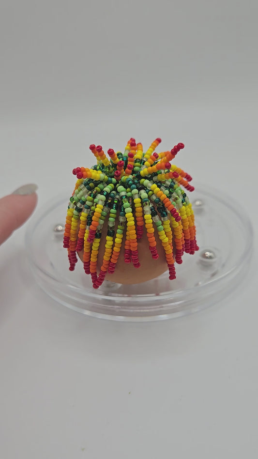 Red Hot- Red-yellow Gradient Miniature beaded plant