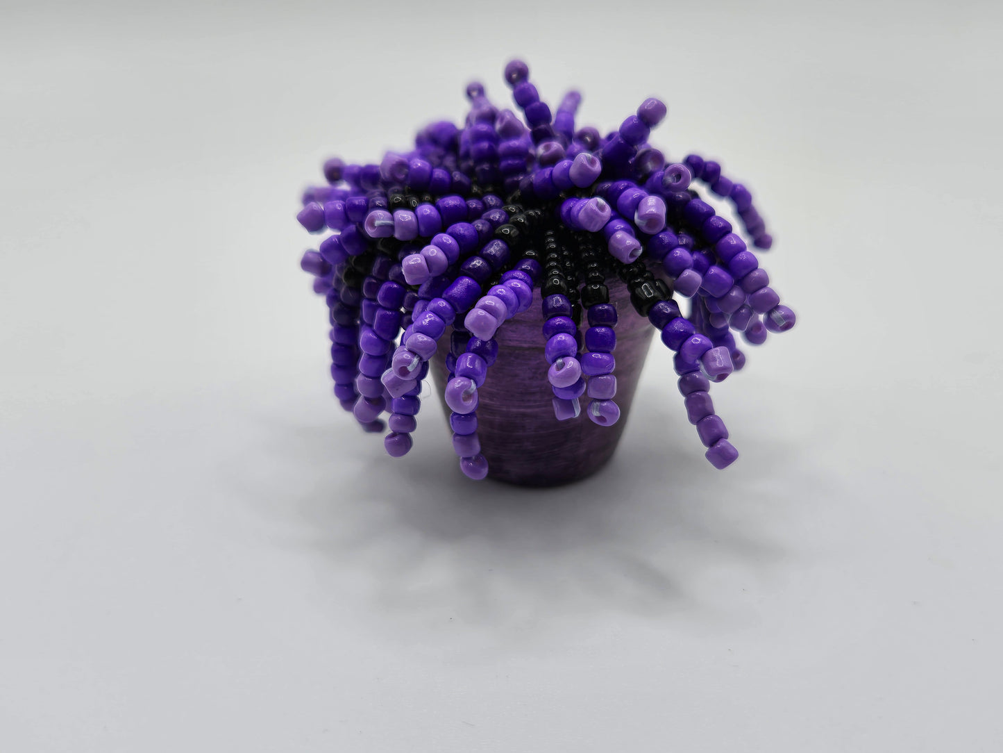 Violet- Purple/Black Special minuiature beaded plant