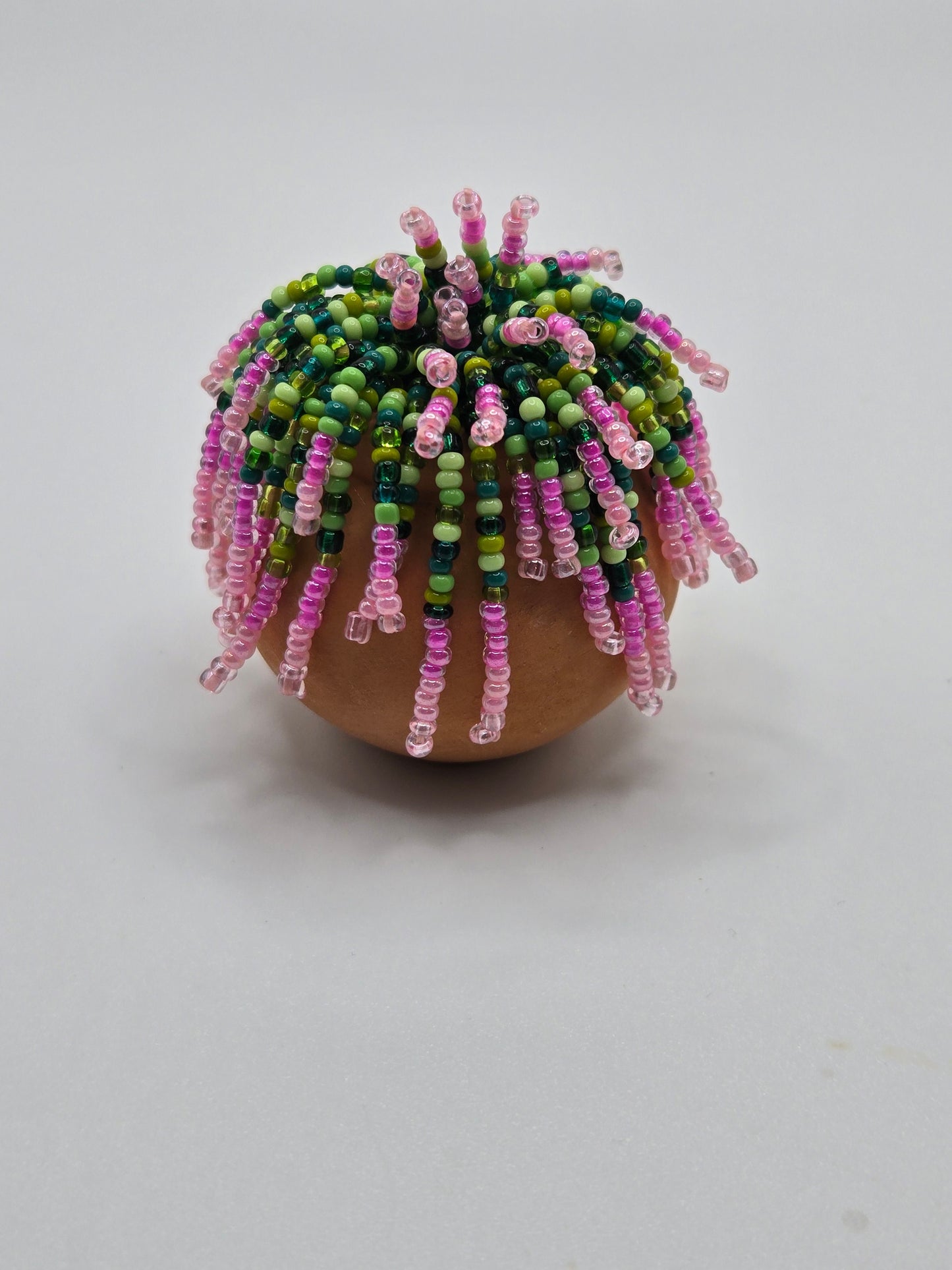 Rosy- Pink miniature beaded plant