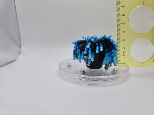 Moody Blue - miniature beaded plant