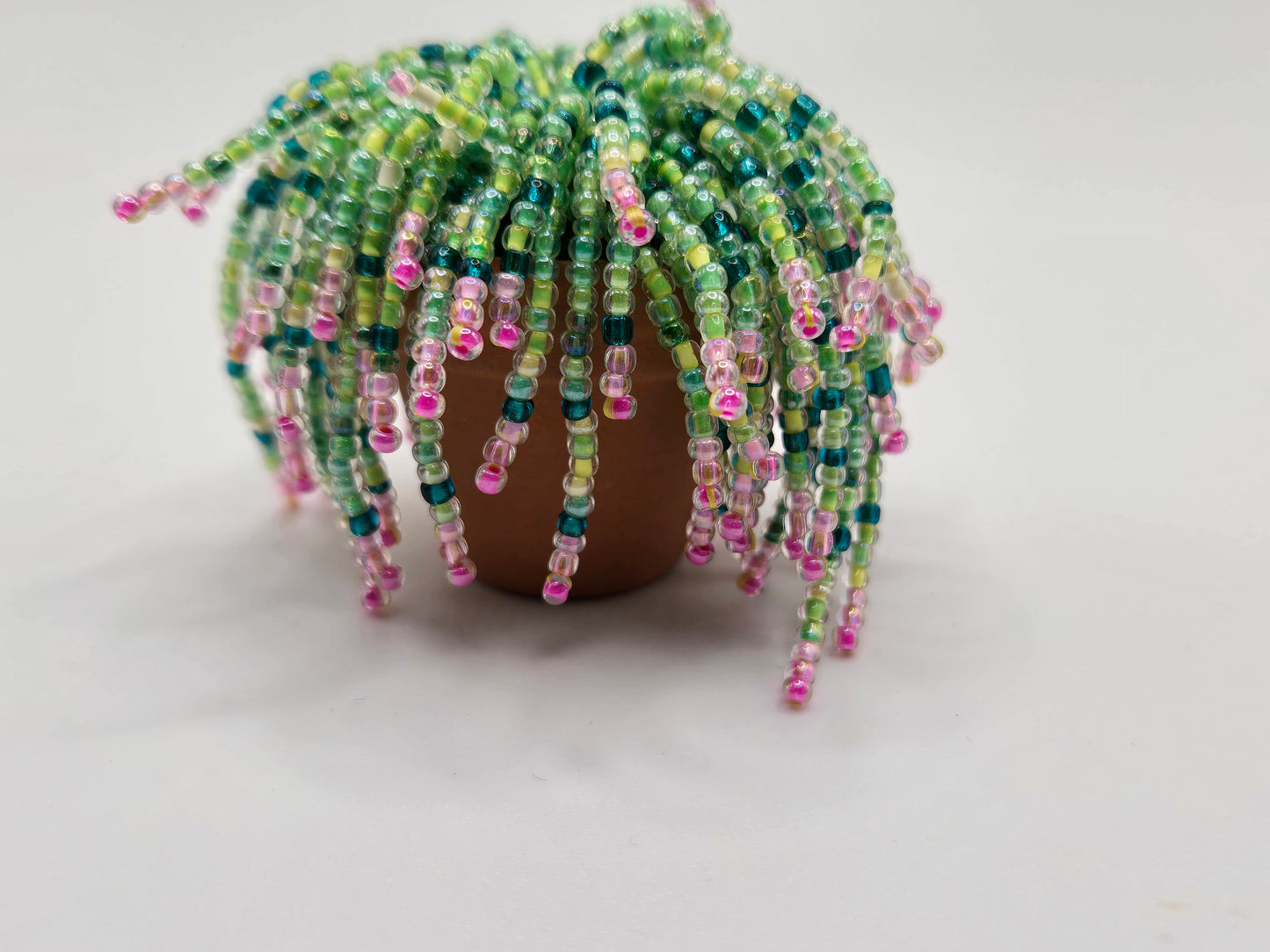 Fuchsia- Pink Gradient miniature beaded plant