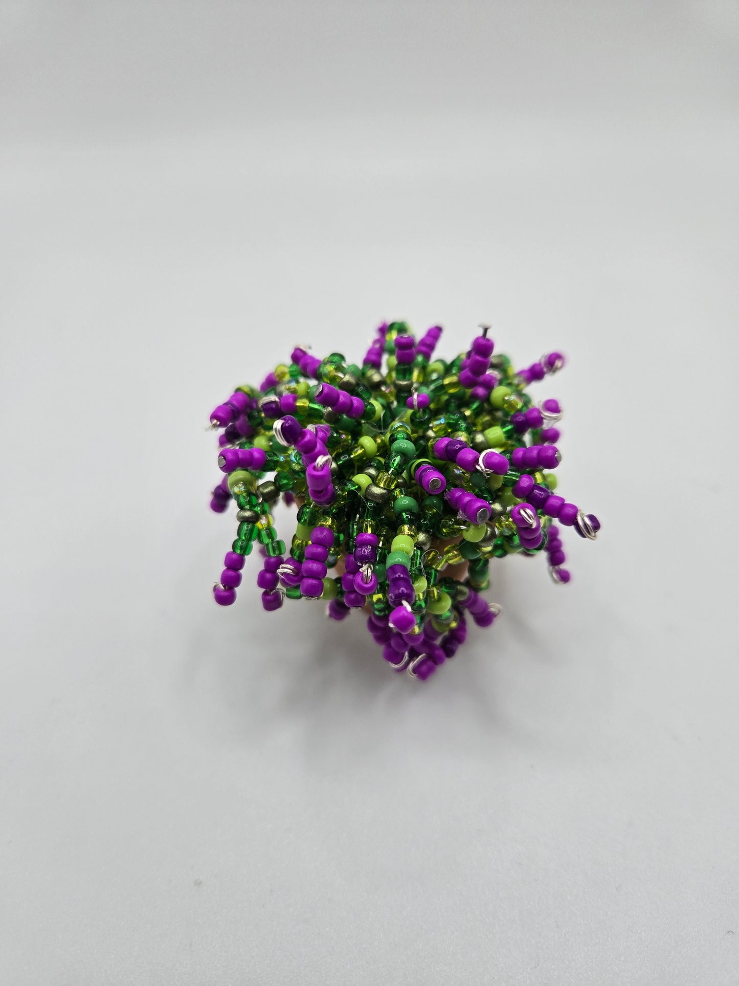 Medusa - Purple miniature beaded plant