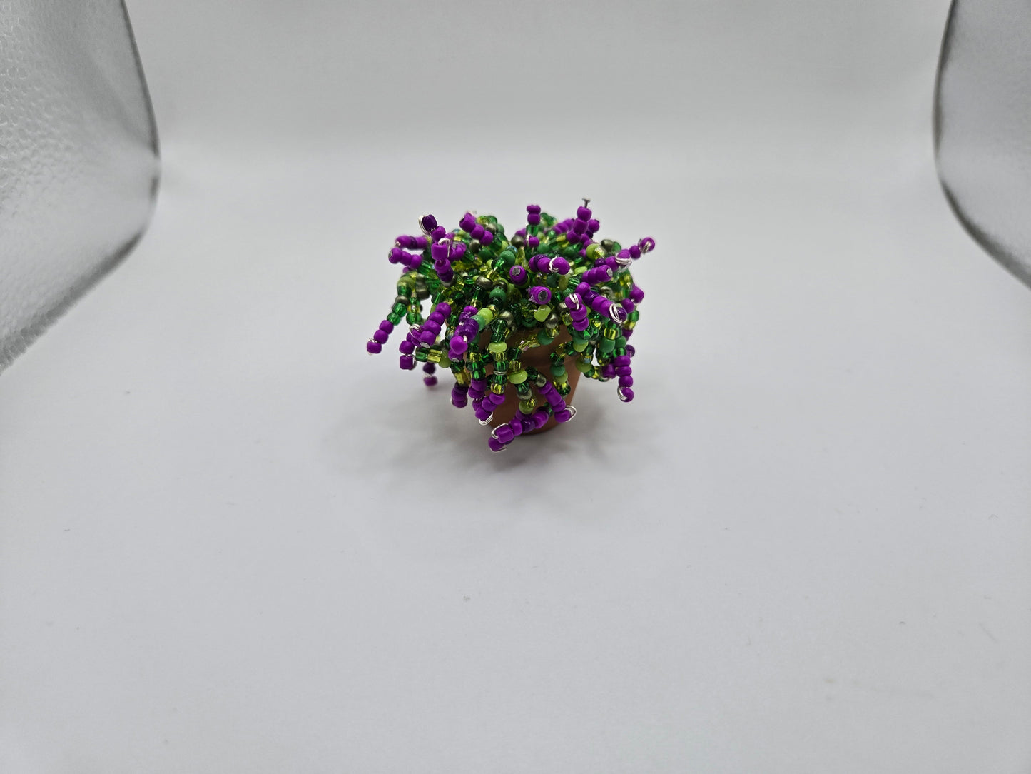 Medusa - Purple miniature beaded plant