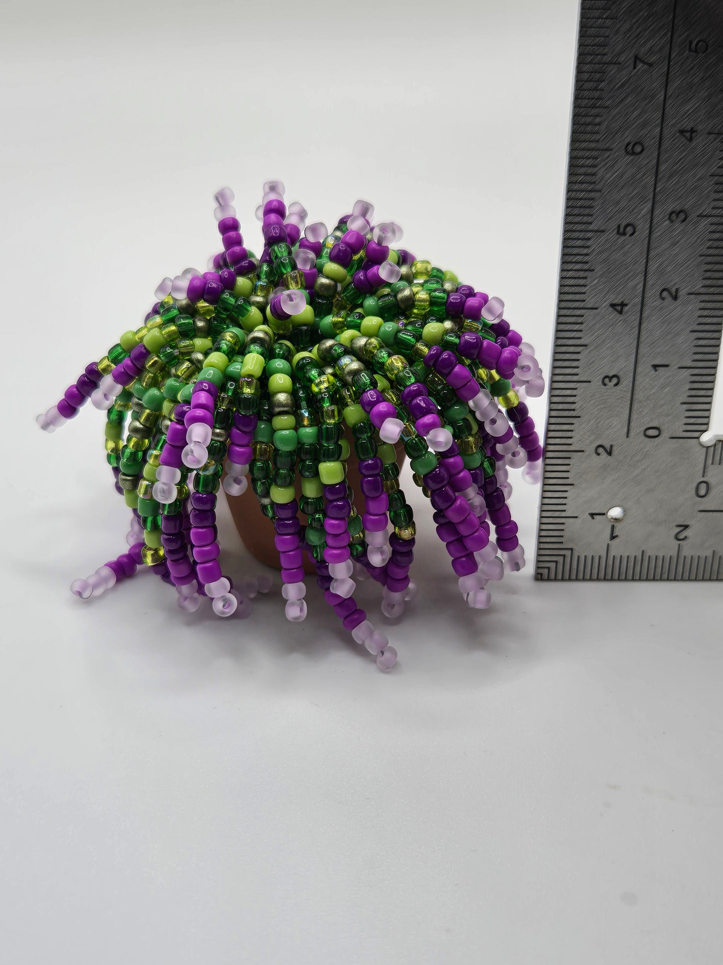 Purple Velvet-Purple Gradient miniature beaded plant