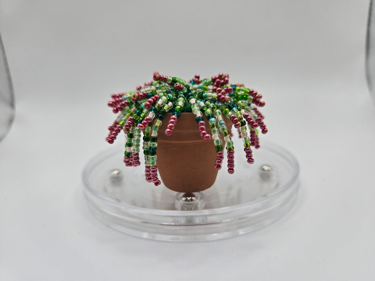 Rojo- Red Miniature beaded plant