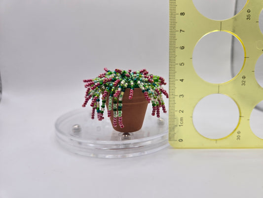 Rojo- Red Miniature beaded plant