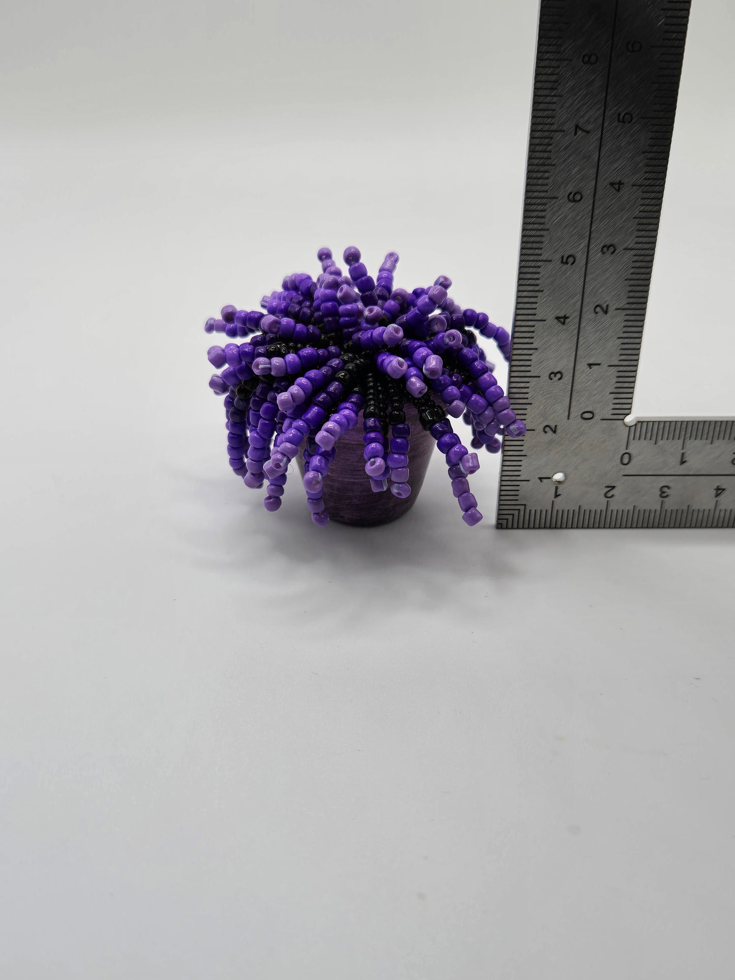 Violet- Purple/Black Special minuiature beaded plant